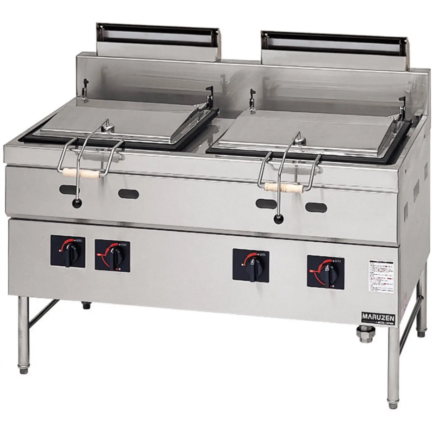 Maruzen MGZS-137WB 工业级双燃气煎饺机, 2 个大型浴缸 453+523 mm,55,4 kW