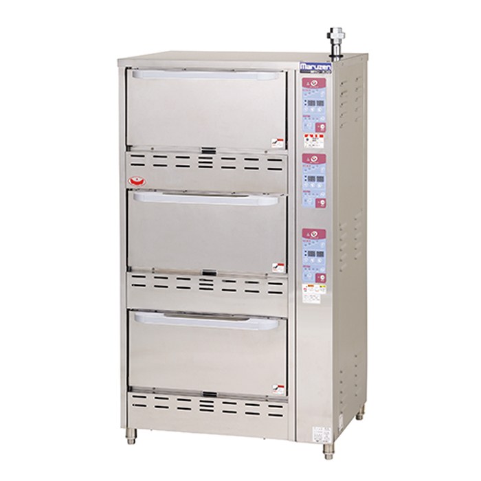 Cuociriso Automatico a Gas Verticale 3 Piani Maruzen MRC-X3D (Cuociriso Industriale Multifunzione)