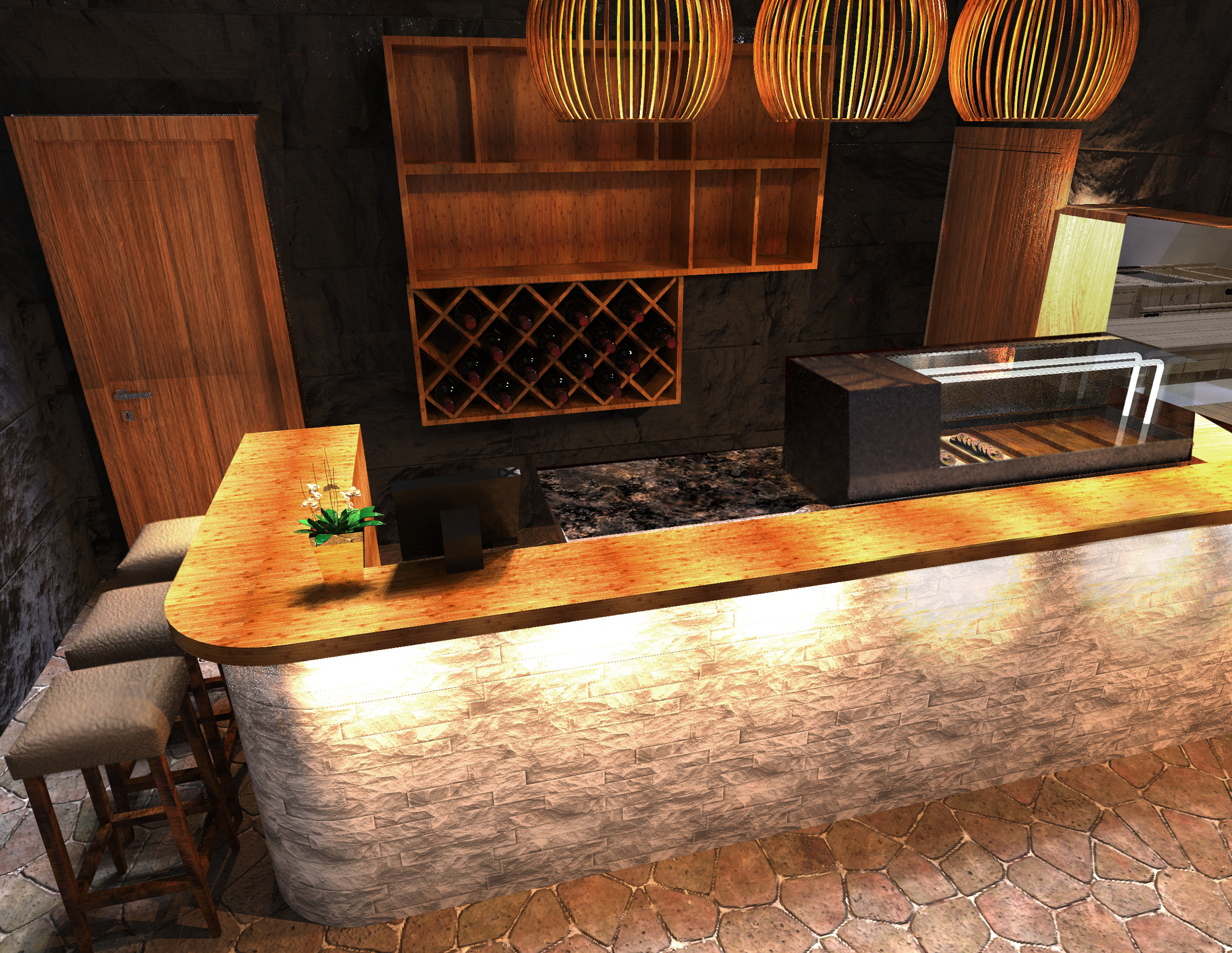 Render ristorante sushi franchising