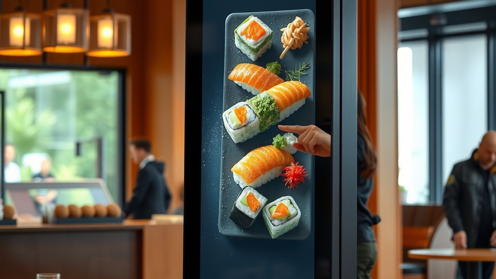 Self-ordering kiosk in a Japanese restaurant