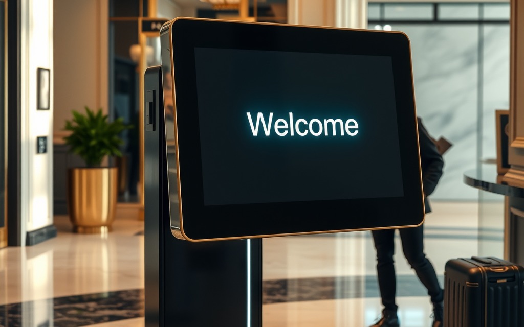 Hotel self check-in kiosk