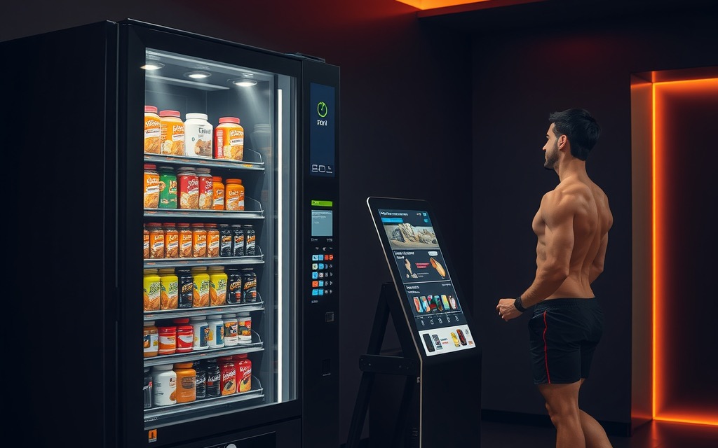 Smart supplement vending machine in a gym