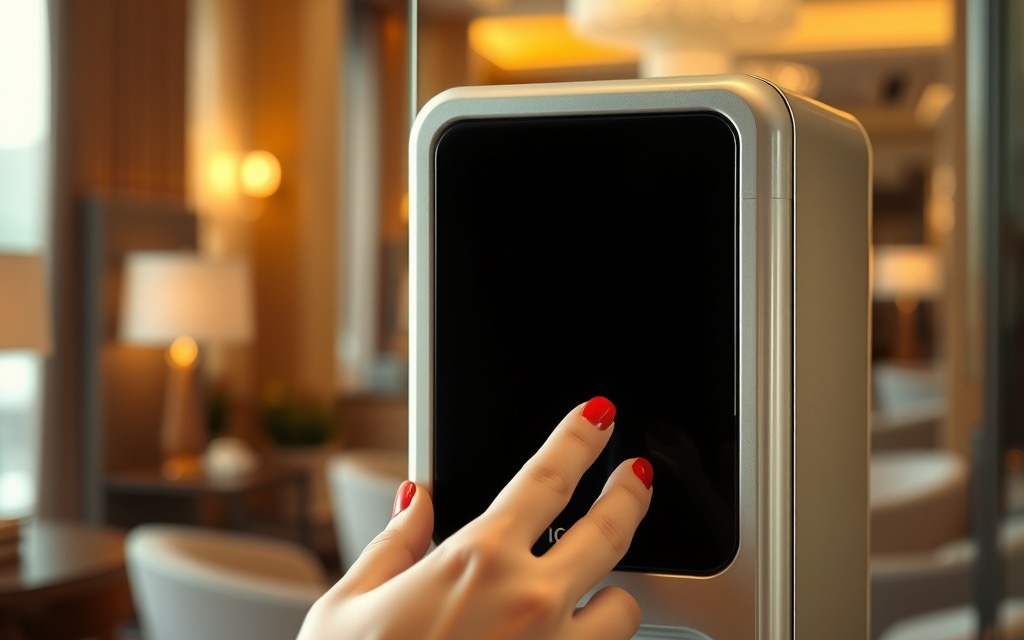 Perfume vending machine in a hotel